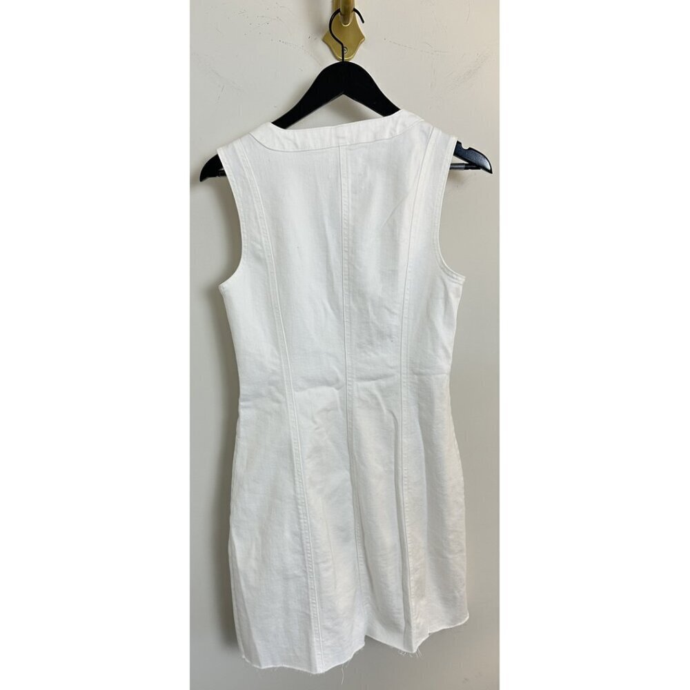 RAILS Rails Strand Asymmetric Denim Button-Up Dress in Salt White Size Small - Picture 6 of 10